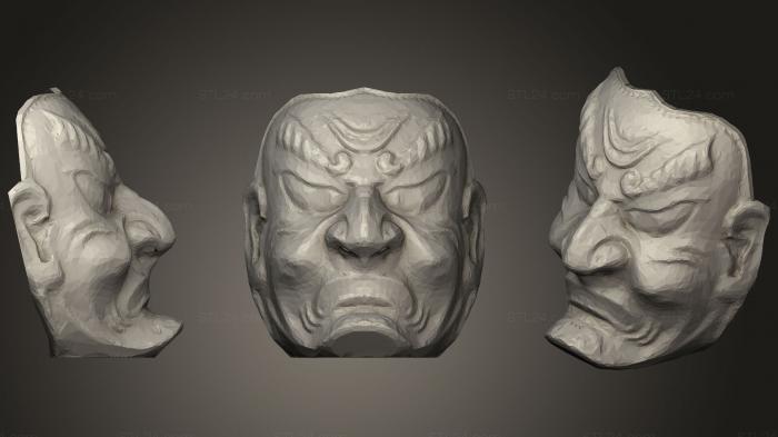 Figurines simple (Edo Mask high res, STKPR_0410) 3D models for cnc